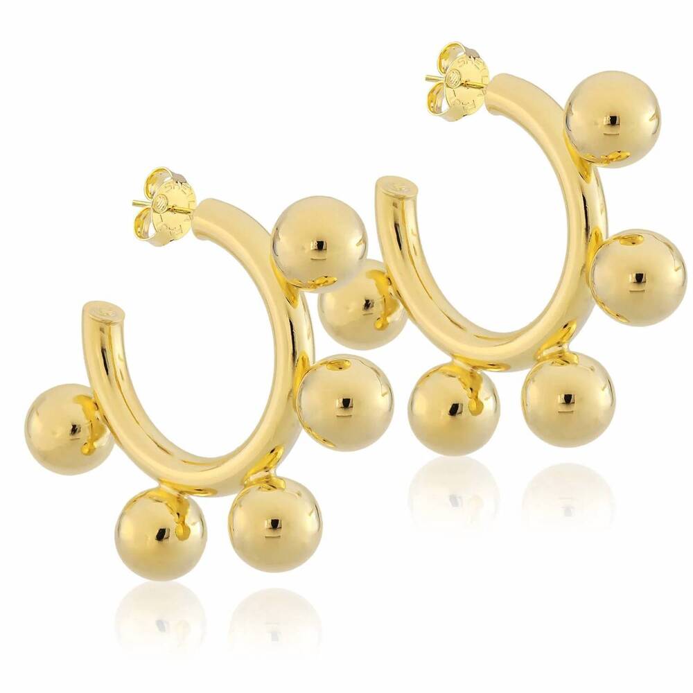 NEW SHEILA FAJL women's augusta hoops earrings in gold
